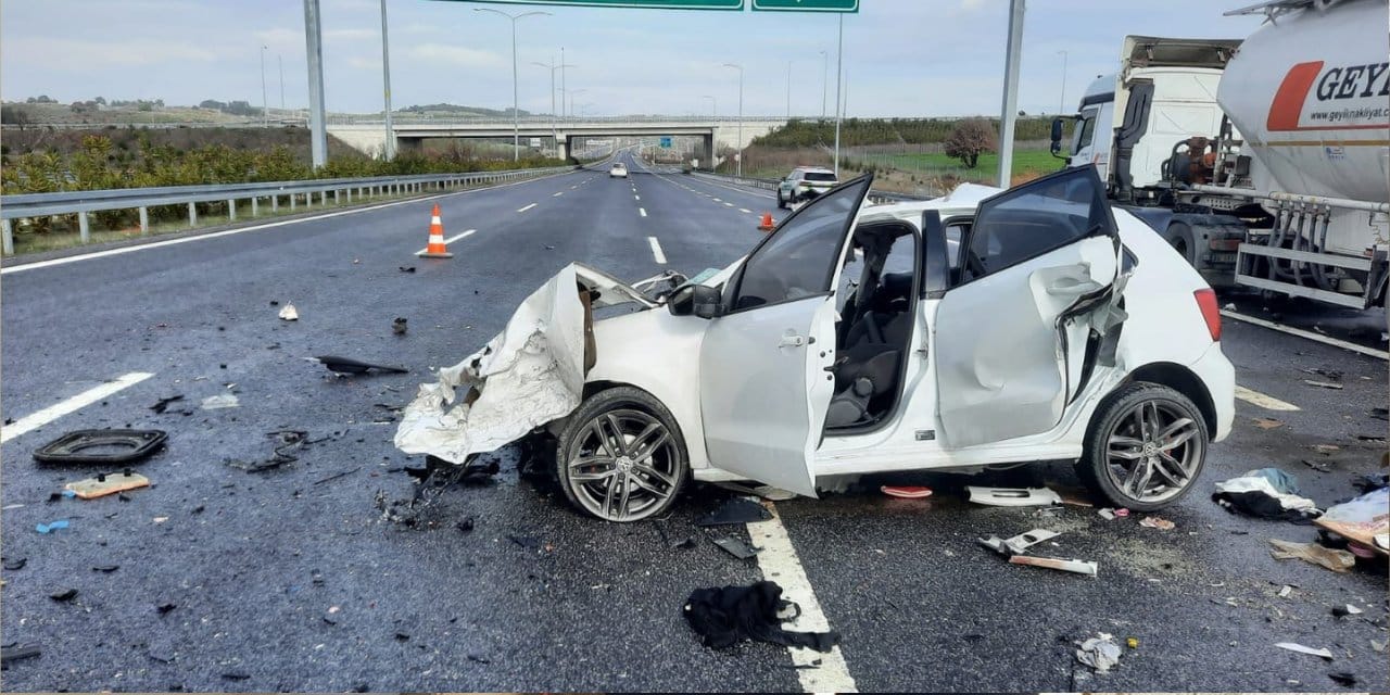 Manisa’ta tankere çarpan otomobildeki sürücü ile Gizem Özmen öldü
